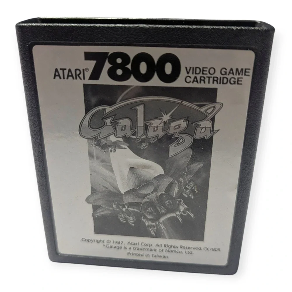Atari‎ 7800 Galaga Video Game Cartridge 1987 CX7805 Retro ProSystem Shooter